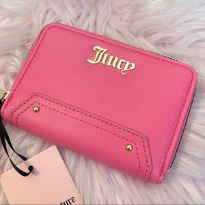 Juicy Couture hot pink gold wallet NWT